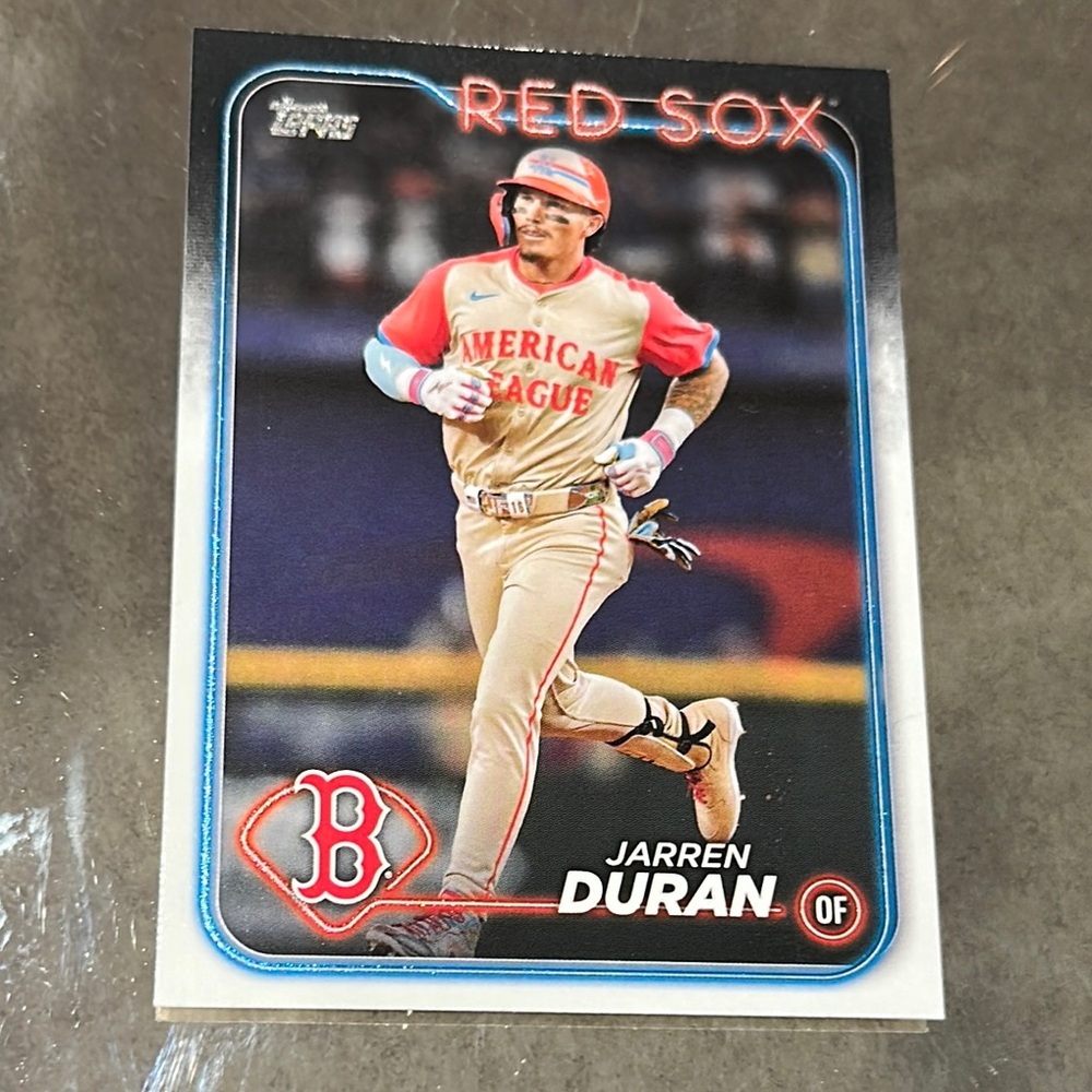 Topps Red and Cream Baseball Card